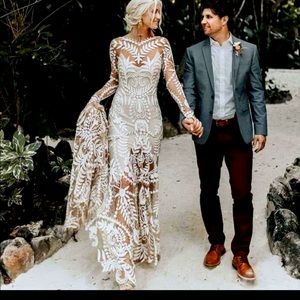 Bohemian Wedding dress lace